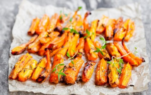 Carottes roties au Miel et au Thym - Le Marché des Délices Bio